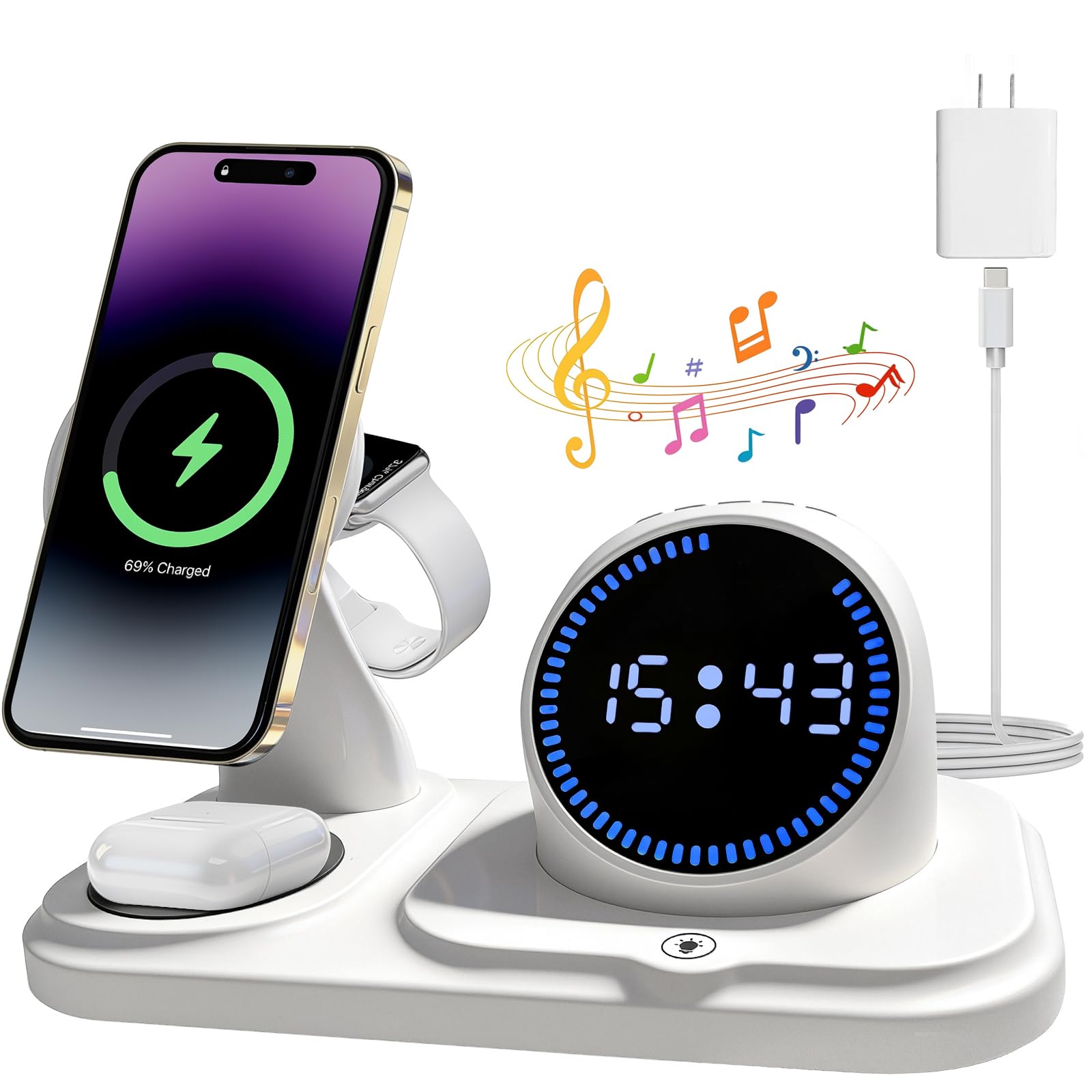 Amazon.co.jp: karidi 6in1 ワイヤレス充電器 Bluetoothスピーカー 15W